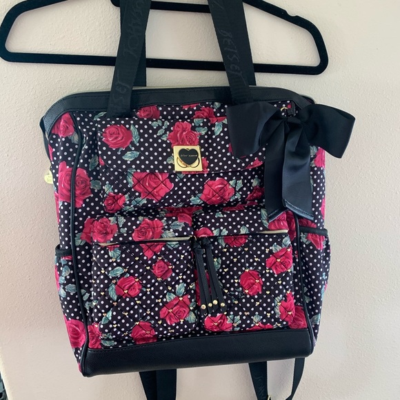betsey johnson diaper bag backpack